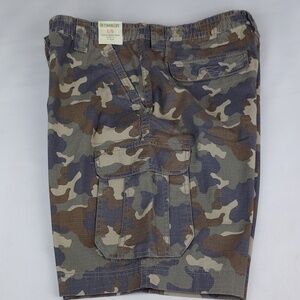Outdoor Life Men's Camo Cargo Shorts - Olive/Brown